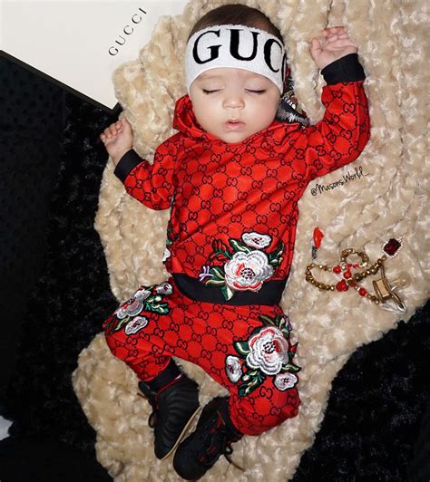 gucci baby clothes clearance|newborn baby wearing gucci.